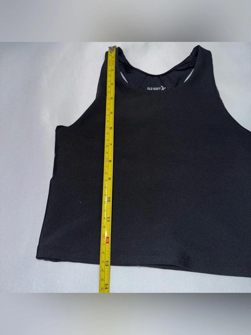 Old Navy girls Black Racerback Crop active Tank Top girls size L‎ 10/12